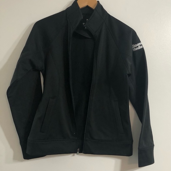 Women’s sweater  jacket smock neck zip up four pockets black. S/P - Picture 2 of 7